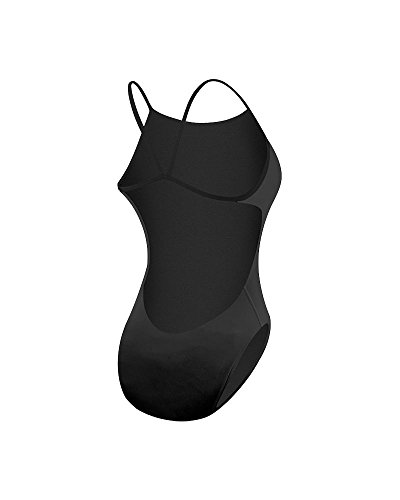 TYR Women's Standard Durafast Elite Cutoutfit Swimsuit, Black, 34