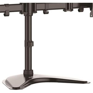 StarTech.com Quad Monitor Stand - Articulating - Supports Monitors 13” to 27” - Adjustable VESA Four Monitor Stand for 4 Screen Setup - Steel - Black (ARMBARQUAD)