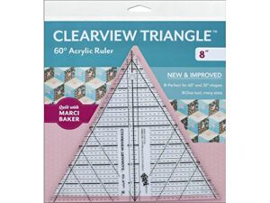 c&t publishing ctp clearview 8" triangle ruler 60 degree