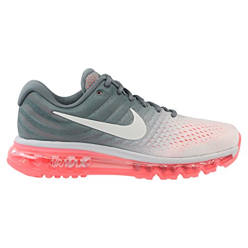 Nike Women's Air Max 2017 Running Shoe Pure Platinum/White-Cool Grey-HOT Lava 11.0