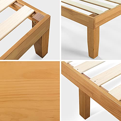 ZINUS Moiz Wood Platform Bed Frame / Wood Slat Support / No Box Spring Needed / Easy Assembly, Natural, Twin