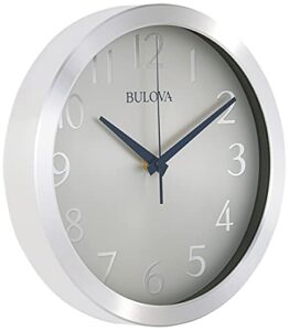 bulova c4844 winston wall clock, pack of 1, silver