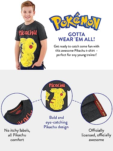 Pokemon Tshirt | Pikachu Boys Tshirts | Pokémon Clothes for Kids Size 8 Multi