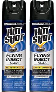 hot shot, (pack of 2 flying insect killer3 (aerosol), clean fresh scent, 15 ounce