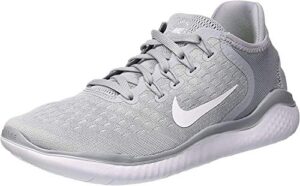 nike free rn 2018 sz 6.5 womens running wolf grey/white-white-volt shoes