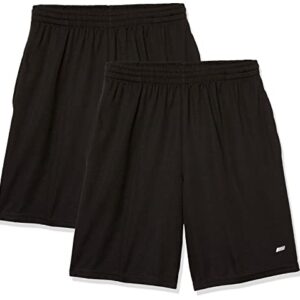 Amazon Essentials Men's Performance Tech Loose-Fit Shorts (Available in Big & Tall), Pack of 2, Black, X-Large