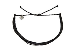 pura vida black anklet 100% waterproof, wax-coated with iron-coated copper charm