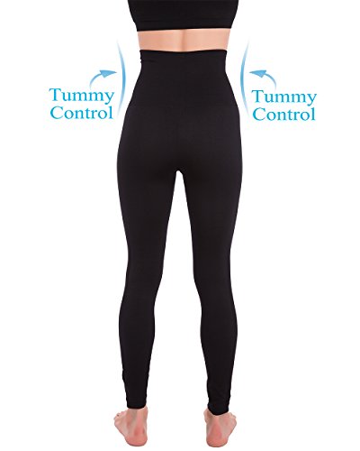 Homma Activewear Thick High Waist Tummy Compression Pants Slimming Body Yoga Leggings Postpartum Pants Black S