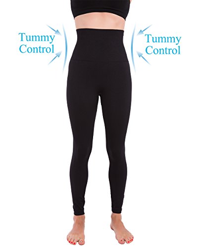 Homma Activewear Thick High Waist Tummy Compression Pants Slimming Body Yoga Leggings Postpartum Pants Black S