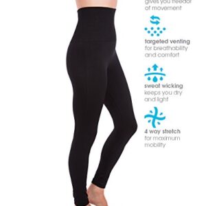 Homma Activewear Thick High Waist Tummy Compression Pants Slimming Body Yoga Leggings Postpartum Pants Black S