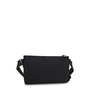 Kipling Women's Presto Pack, Waist Strap with Clip Closure, Nylon Small Travel Handbag, Black Tonal, 11.25''L x 6.5''H x 1.25''D