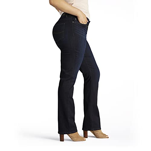 Lee Women's Plus Size Ultra Lux Comfort with Flex Motion Straight Leg Jean Niagara 20W Medium