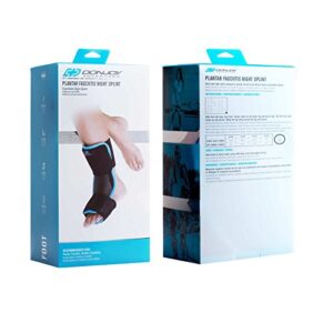 DonJoy Advantage DA161FB01-BLK-S/M Plantar Fasciitis Night Splint, Rigid Support for Maximum Stretch, Pain Relief, Achilles Tendonitis, Lightweight