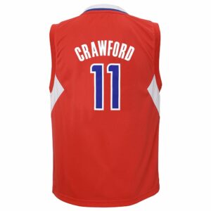 adidas jamal crawford los angeles clippers nba boys red official road replica basketball jersey (5/6)