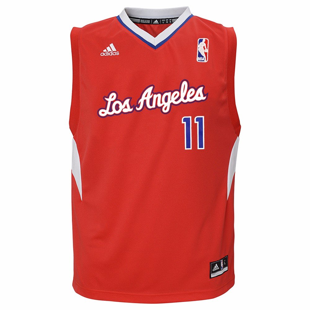 adidas Jamal Crawford Los Angeles Clippers NBA Boys Red Official Road Replica Basketball Jersey (5/6)