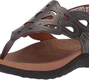 Rockport Women's Ridge Sling Sandal, Pewter, 11 M US