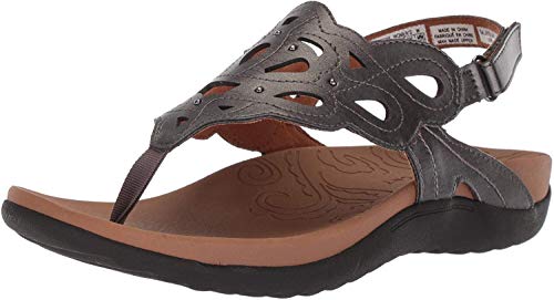 Rockport Women's Ridge Sling Sandal, Pewter, 11 M US