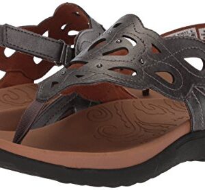 Rockport Women's Ridge Sling Sandal, Pewter, 11 M US