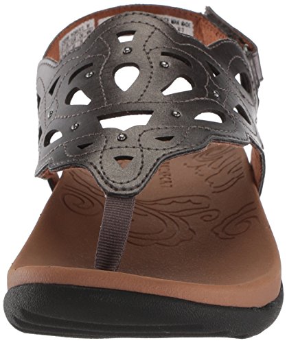 Rockport Women's Ridge Sling Sandal, Pewter, 11 M US