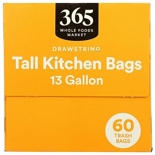 365 by Whole Foods Market, Bag Kitchen Tall Drawsting Flextra 13 Gallon, 60 Count