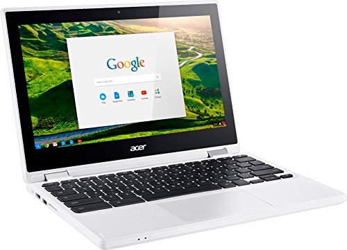 2017 Newest Acer Premium R11 11.6" Convertible 2-in-1 HD IPS Touchscreen Chromebook - Intel Quad-Core Celeron N3160 1.6GHz, 4GB RAM, 32GB eMMC, Bluetooth, HD Webcam, HDMI, USB 3.0, Chrome OS - White