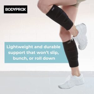 Bodyprox Calf Support Brace 2 Pack, Adjustable Shin Splint Compression Calf Wrap