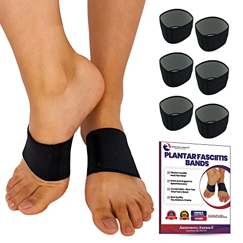 Plantar Fasciitis Arch Supports - Compression Sleeves Foot Brace For Heel Pain, Bone Spurs, Flat Feet, High Arches Copper Infused Plantar Fasciitis Relief Bands Women Men Under or Over Socks Fits Most