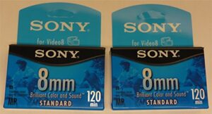 sony 8mm standard for video8 ~ 120 mins. ~ p6-120mpl (2 pack)