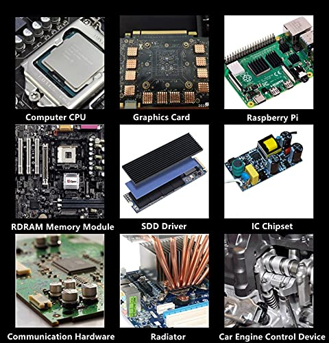 AVNTKER 100x100x1.5mm Thermal Pad 12 W/mK High Thermal Conductivity Heatsink Silica Gel Heat Conduction Pad Alternative to Thermal Paste for Cooling CPU, GPU, SSD, Drive, VGA, HDD, VRAM, 3D Printer