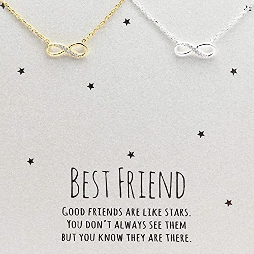 infinity necklace, Best friend necklace for 2, BFF Necklace, friendship necklace for 2, silver dainty necklace, Christmas gift, Graduation gifts