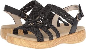 alegria women's "jena" gladiator sandal- black- 35 m eu (5-5.5 us)