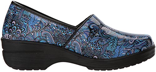 Easy Works Women's LYNDEE Health Care Professional Shoe, Blue pop Patent, 9 Wide