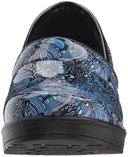 Easy Works Women's LYNDEE Health Care Professional Shoe, Blue pop Patent, 9 Wide