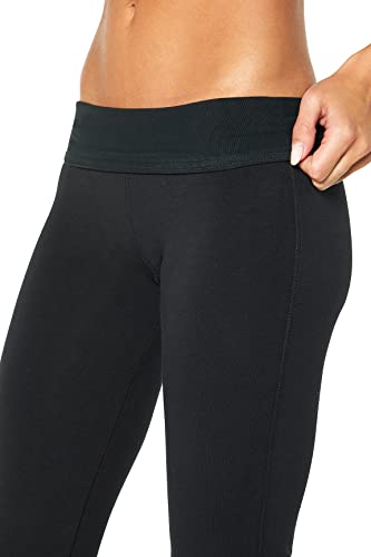 Bally Total Fitness Women's Standard Tummy Control Long Pant 34", Black, Large