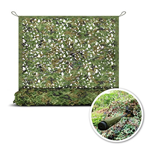 DUNCHATY Camo Netting, Camouflage Mesh Netting for Hunting Blinds, Woodland Military Mesh Perfect Camonetting for Camping Shooting Hunting, Military Themed Party Decoration Sun Shade Outdoor