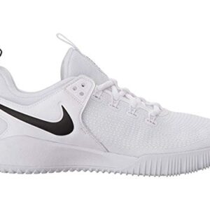 Nike Womens Zoom Hyperace 2 Volleyball Shoe (White/Black, Numeric_12)