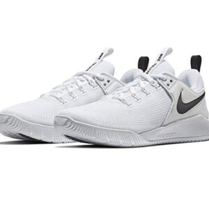 Nike Womens Zoom Hyperace 2 Volleyball Shoe (White/Black, Numeric_12)