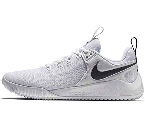 Nike Women's Zoom Hyperface 2 Volleyball Shoes (8.5 B(M) US, White/Black)