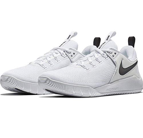 Nike Women's Zoom Hyperface 2 Volleyball Shoes (8.5 B(M) US, White/Black)