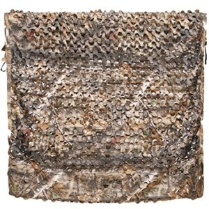 AUSCAMOTEK 300D Camo Net Camouflage Netting Blinds Material for Hunting Accessories Ground Portable Blind Tree Stand Chair Brown 5x10 Feet