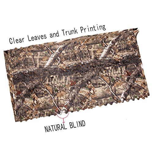 AUSCAMOTEK 300D Camo Net Camouflage Netting Blinds Material for Hunting Accessories Ground Portable Blind Tree Stand Chair Brown 5x10 Feet