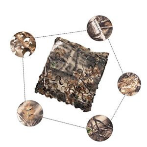 AUSCAMOTEK 300D Camo Net Camouflage Netting Blinds Material for Hunting Accessories Ground Portable Blind Tree Stand Chair Brown 5x10 Feet