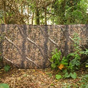 AUSCAMOTEK 300D Camo Net Camouflage Netting Blinds Material for Hunting Accessories Ground Portable Blind Tree Stand Chair Brown 5x10 Feet