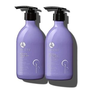 luseta biotin shampoo and conditioner for hairgrowth - thickening shampoo for thinning hair andhair loss - infused with argan oil to repair damageddry hair - sulfate free paraben free-2 x 16.9 fl oz