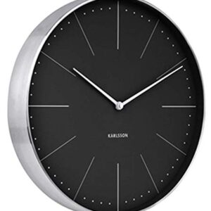 Karlsson, Wall Clock, Steel, Black, One Size