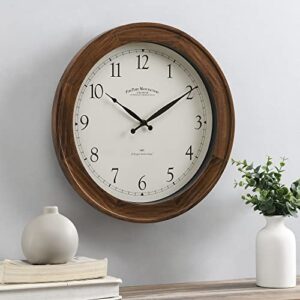 firstime & co.® walnut garrison wall clock, american crafted, walnut wood, 16 x 2 x 16,