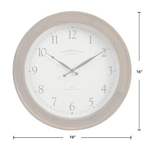 FirsTime & Co.® Walnut Garrison Wall Clock, American Crafted, Walnut Wood, 16 x 2 x 16,