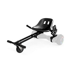 jetson jetkart 2.0 universal hoverboard attachment, 6" tire, bucket seat, adjustable footrest accommodates most heights, ages 12+, black, jkar20-bk
