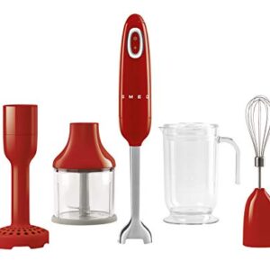 Smeg Red 50's Retro Hand Blender with Accessories