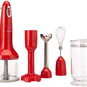 Smeg Red 50's Retro Hand Blender with Accessories